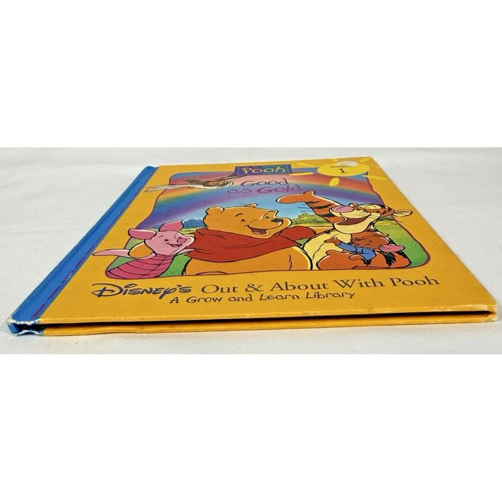 Disney Winnie the Pooh Book Kids Volume 1 Yellow Good as Gold Hardcover Library